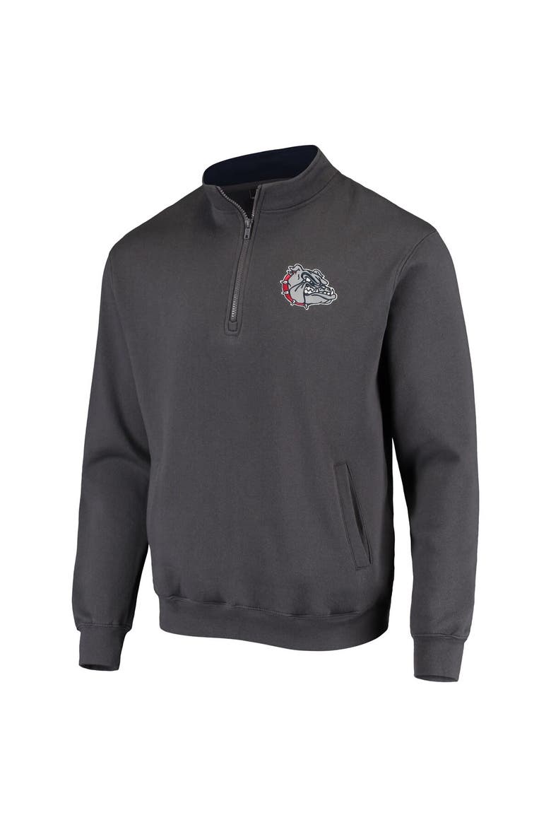 Men's Colosseum Charcoal Gonzaga Bulldogs Tortugas Logo Quarter-Zip Jacket, Alternate, color, Charcoal