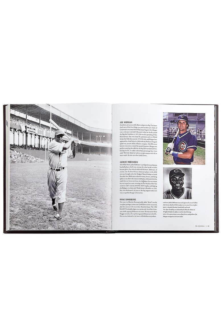The National Baseball Hall Of Fame Collection Leather Coffee Table Book, Alternate, color, Beige