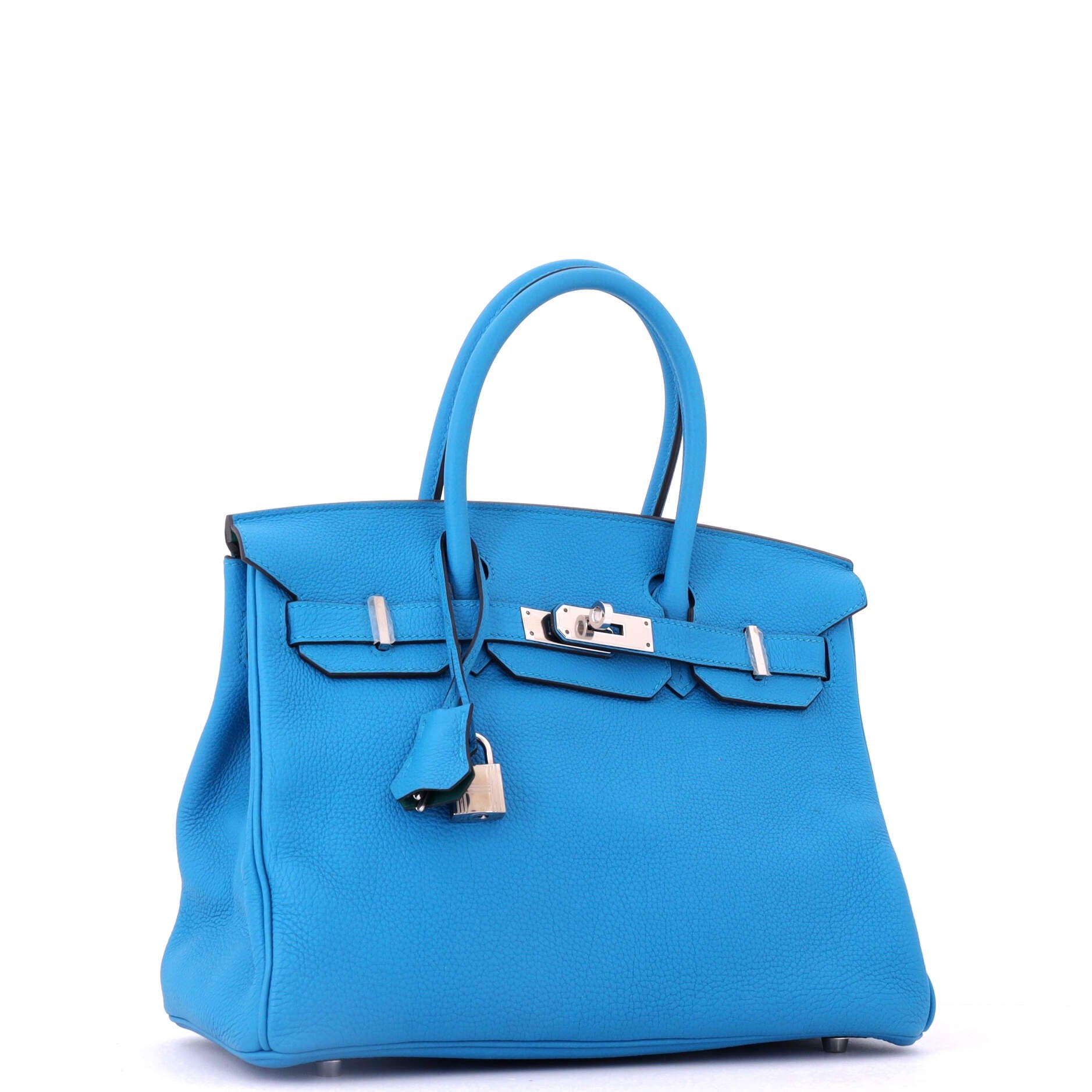 Birkin Handbag Verso Togo with Palladium Hardware 30, Alternate, color, Blue