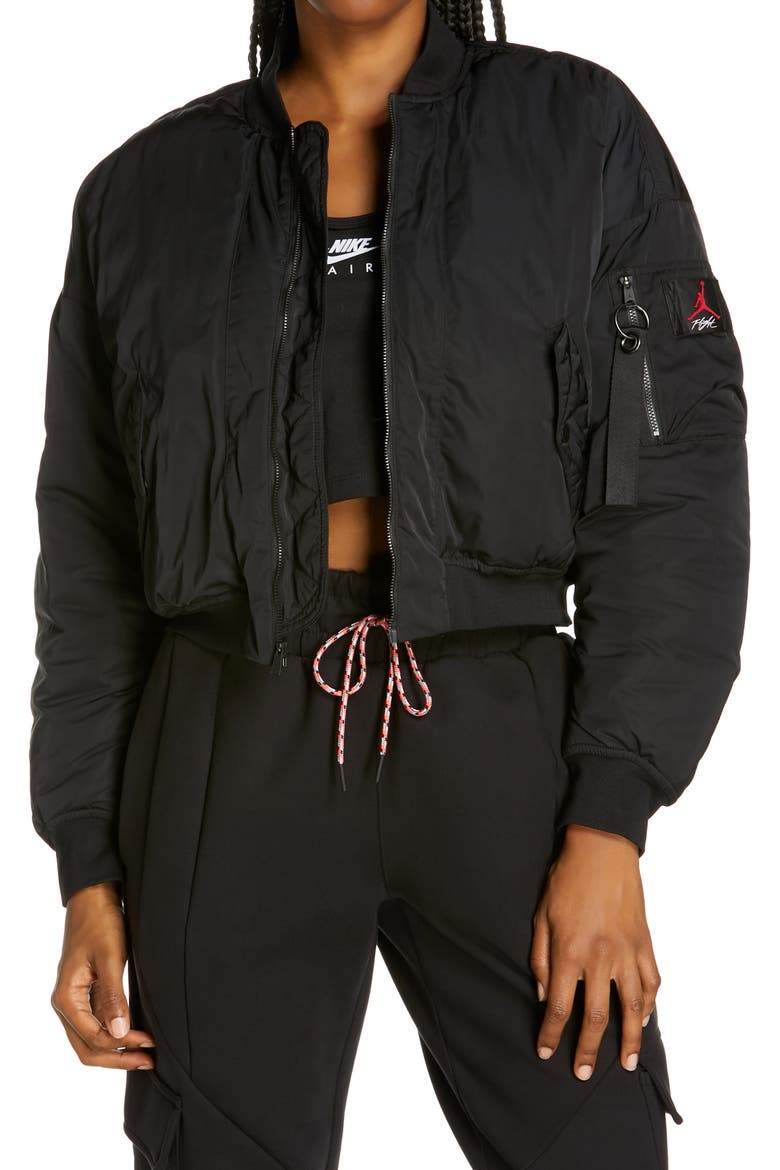 Flight Jacket, Main, color, BLACK/ BLACK/ BLACK
