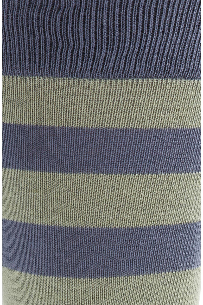 Stripe Cotton Blend Socks, Alternate, color, GREY GREEN STRIPE