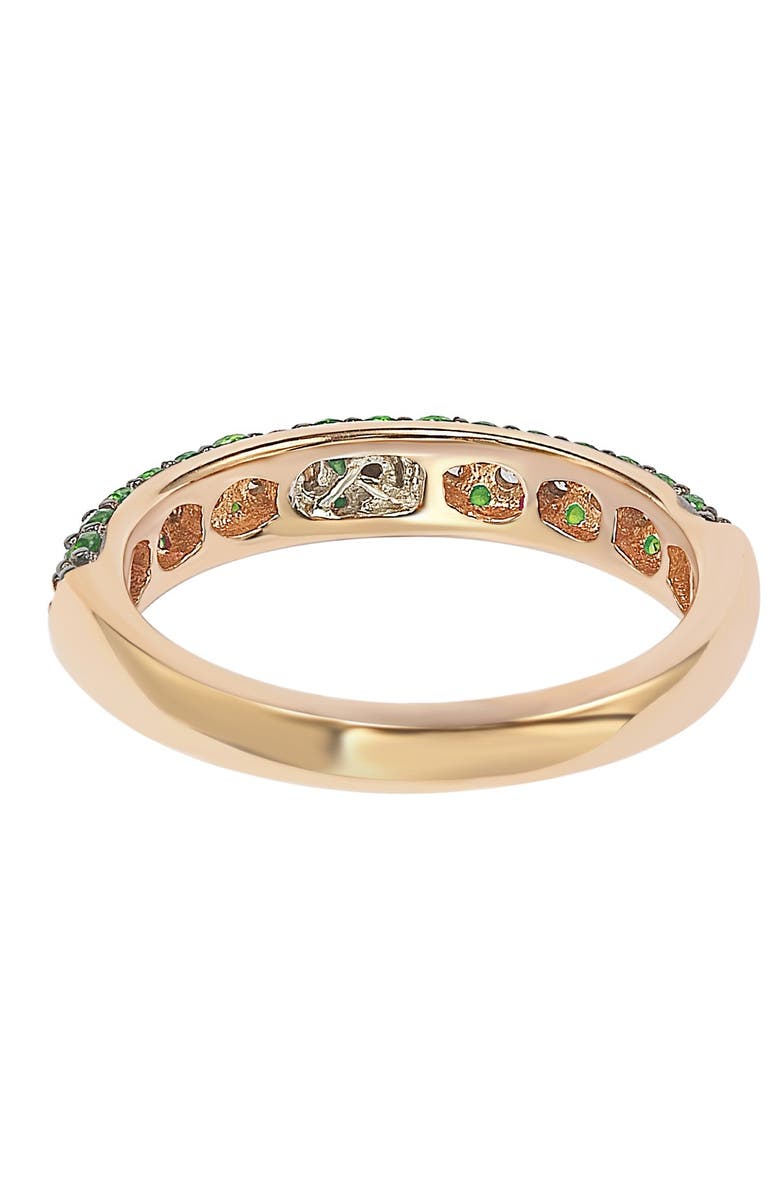 SUZY LEVIAN Rose-Tone 3-Row Pave CZ Eternity Band Ring, Alternate, color, 