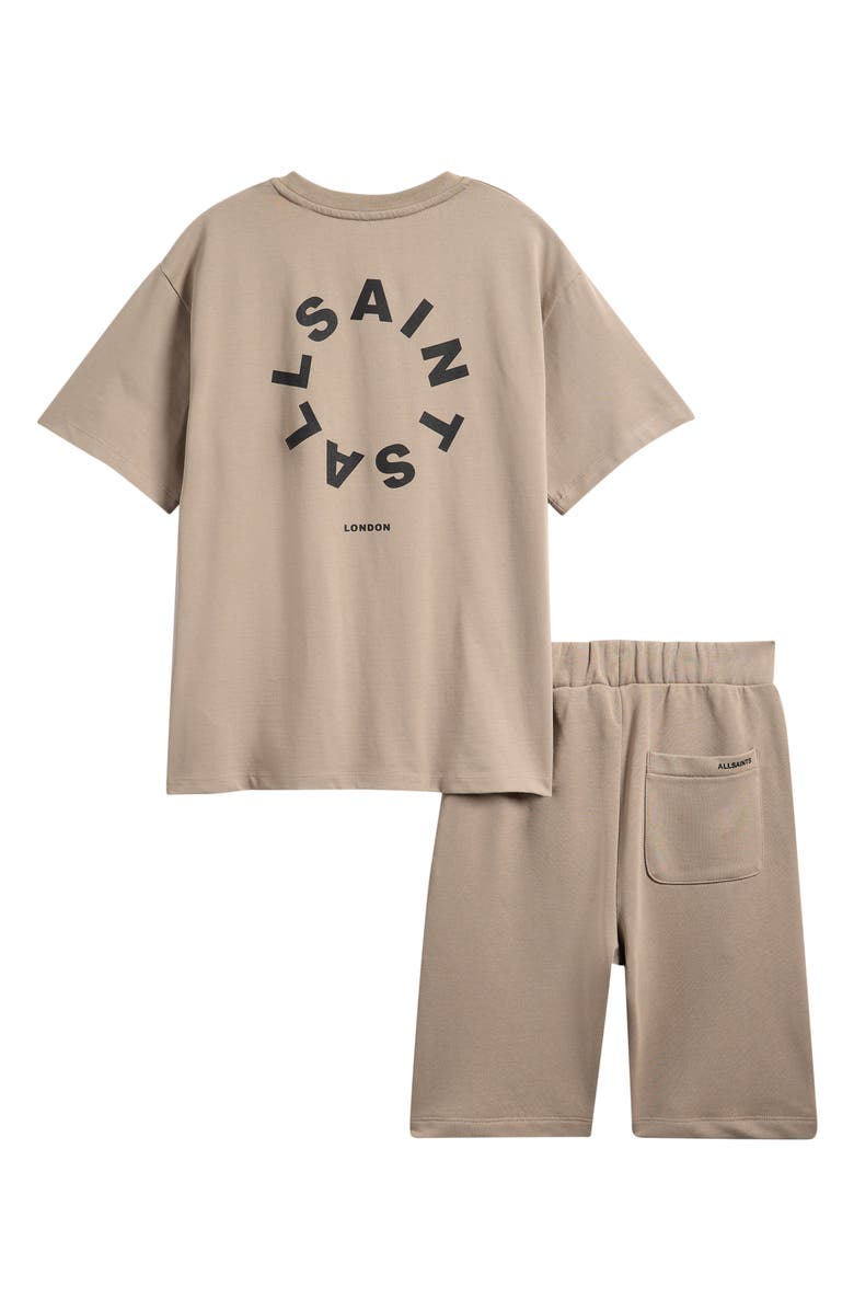 smALLSAINTS by ALLSAINTS Kids' Tierra T-Shirt & Shorts Set, Alternate, color, Light Brown