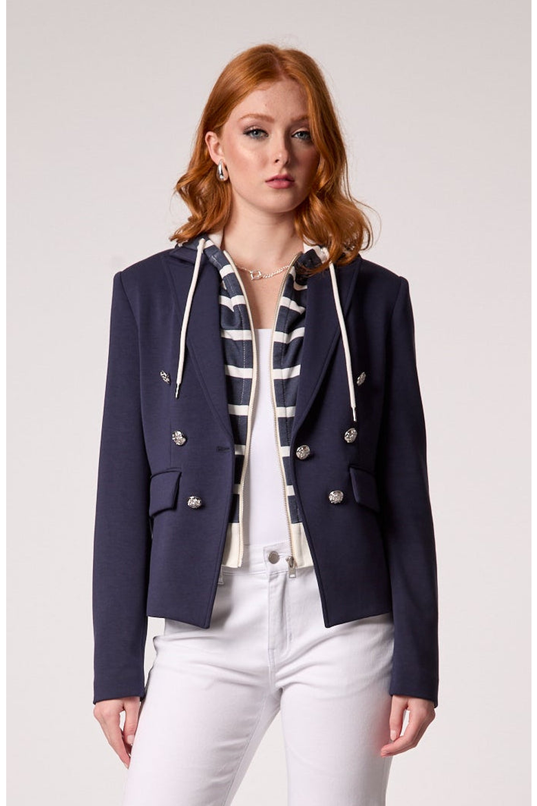 Kasey Hooded Blazer, Main, color, Navy