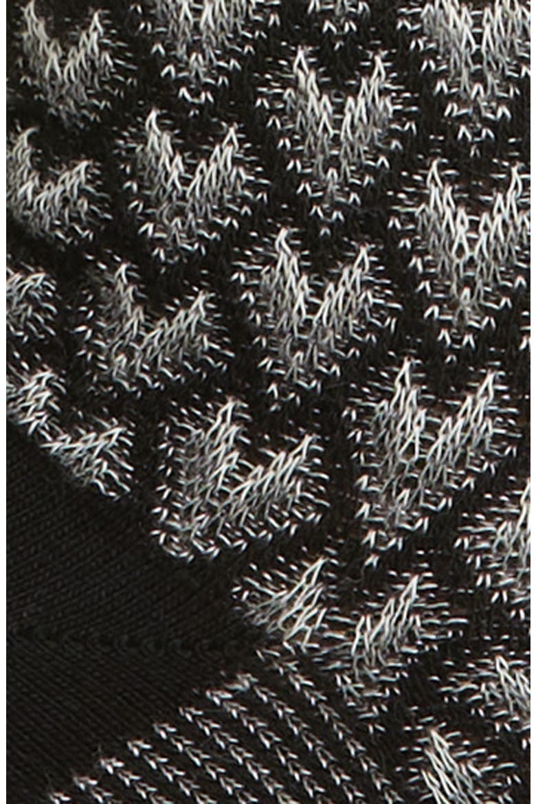 Jacquard Deco Crew Socks, Alternate, color, BLACK / WOOL