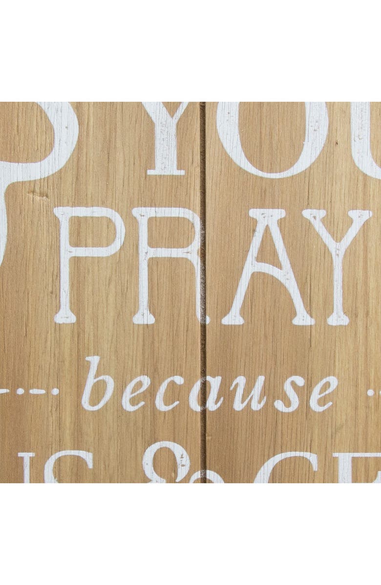 STRATTON HOME DECOR Light Natural Wood/White Wash Your Hands, Say Your Prayers Bath Wall Art, Alternate, color,