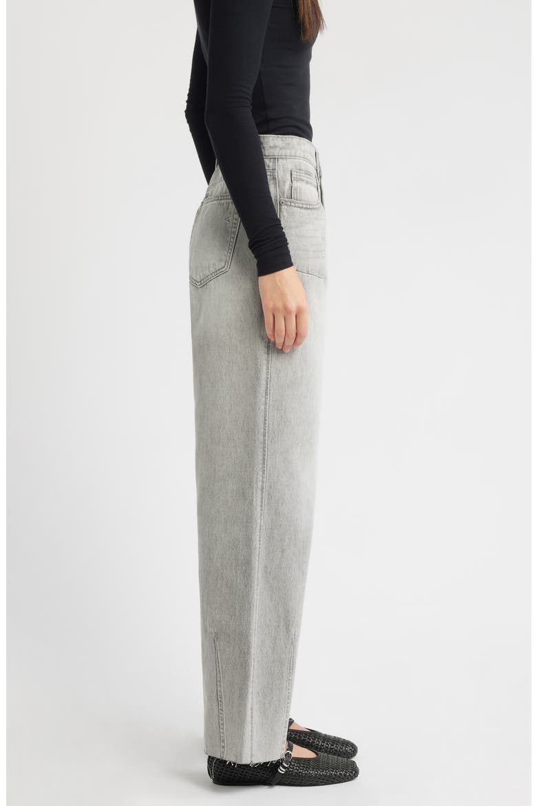 Low Slung Dart Wide Leg Jeans, Alternate, color, GREY