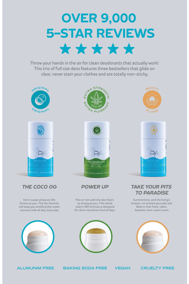 Full Size Coconut Deodorant Set, Alternate, color, NO COLOR