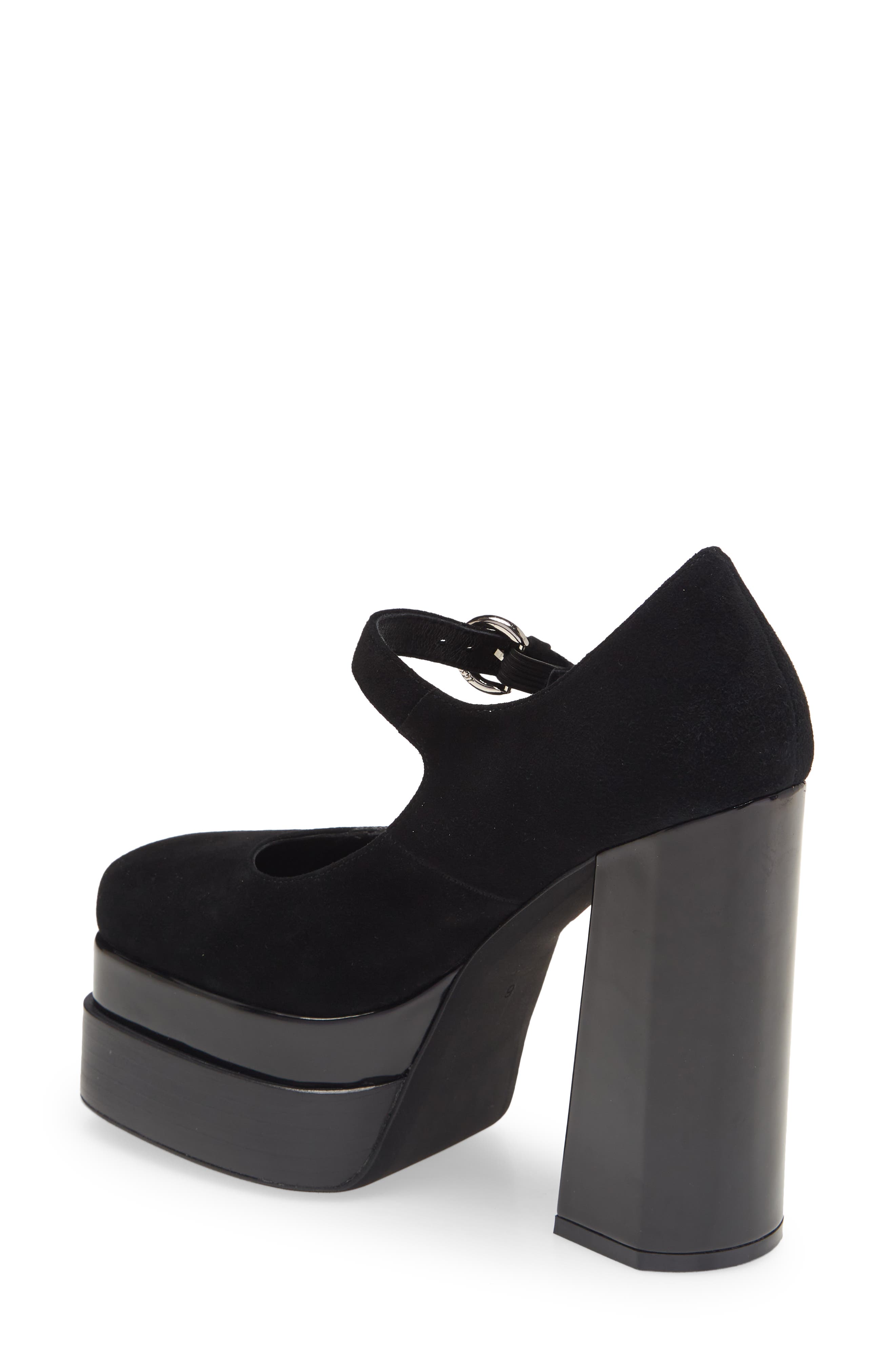 Chillin Platform Mary Jane Pump, Alternate, color, BLACK SUEDE
