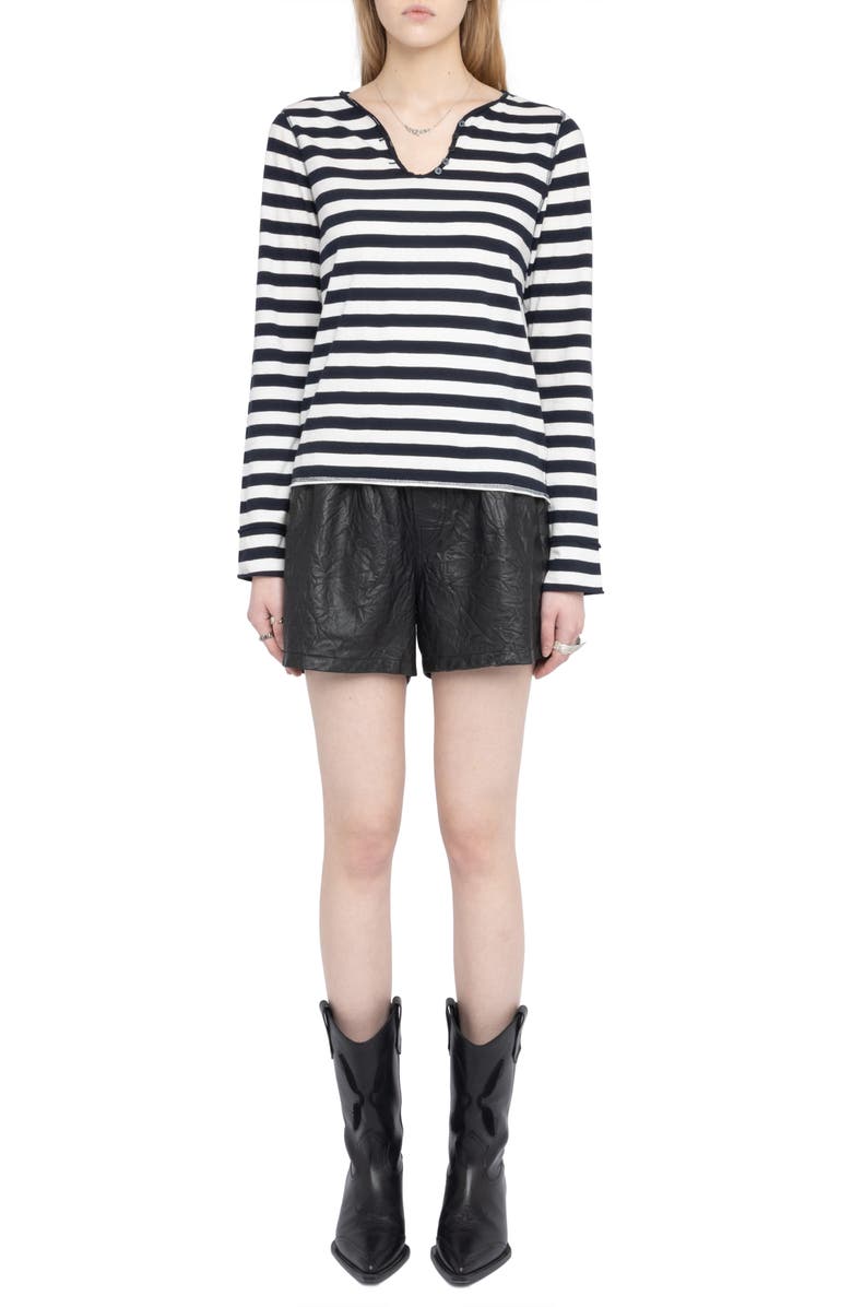 Zadig & Voltaire Tunisien Voltaire Stripe Top, Alternate, color, Encore