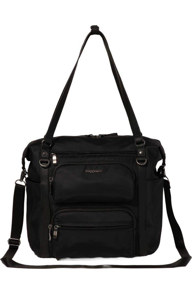 BAGGALLINI Nolita Small Convertible Backpack, Alternate, color, Black Twill