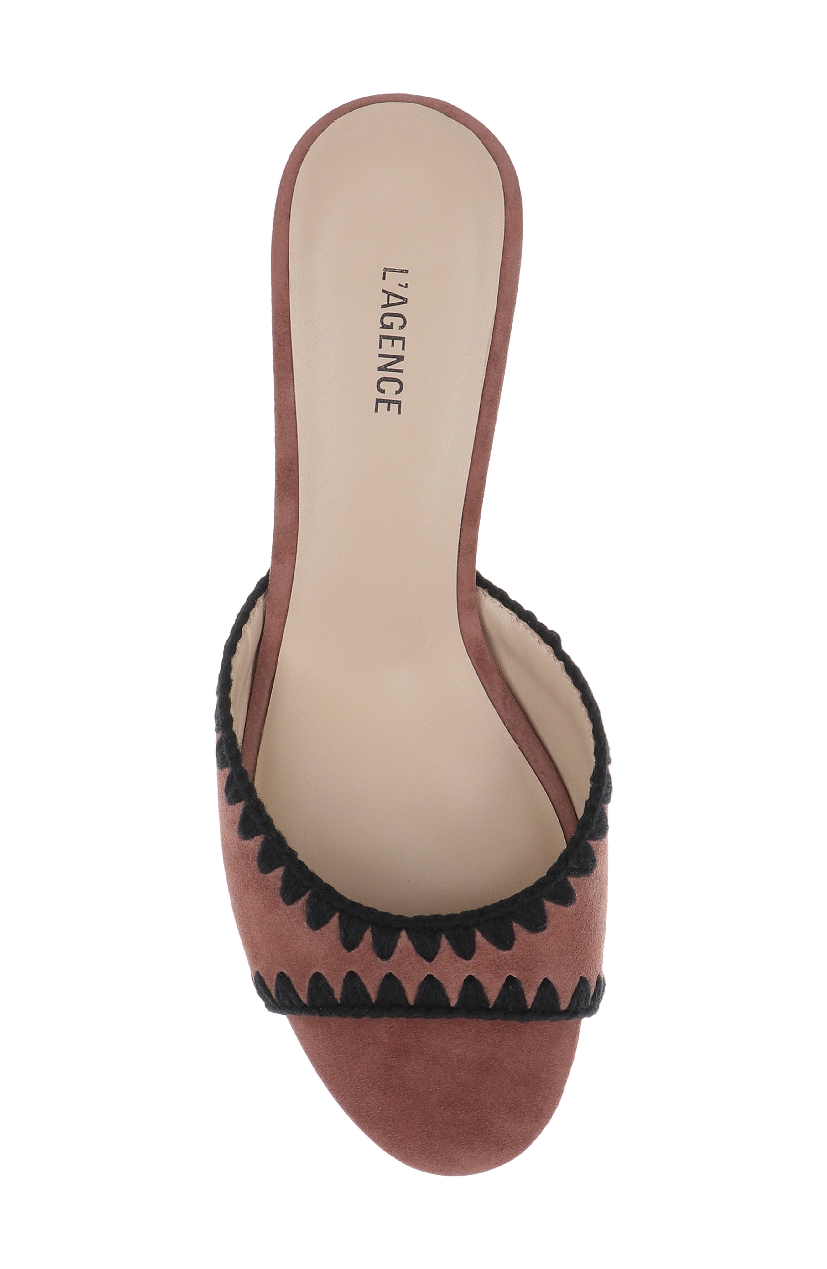 L'AGENCE Lexington Slide Sandal, Alternate, color, Hazel Suede