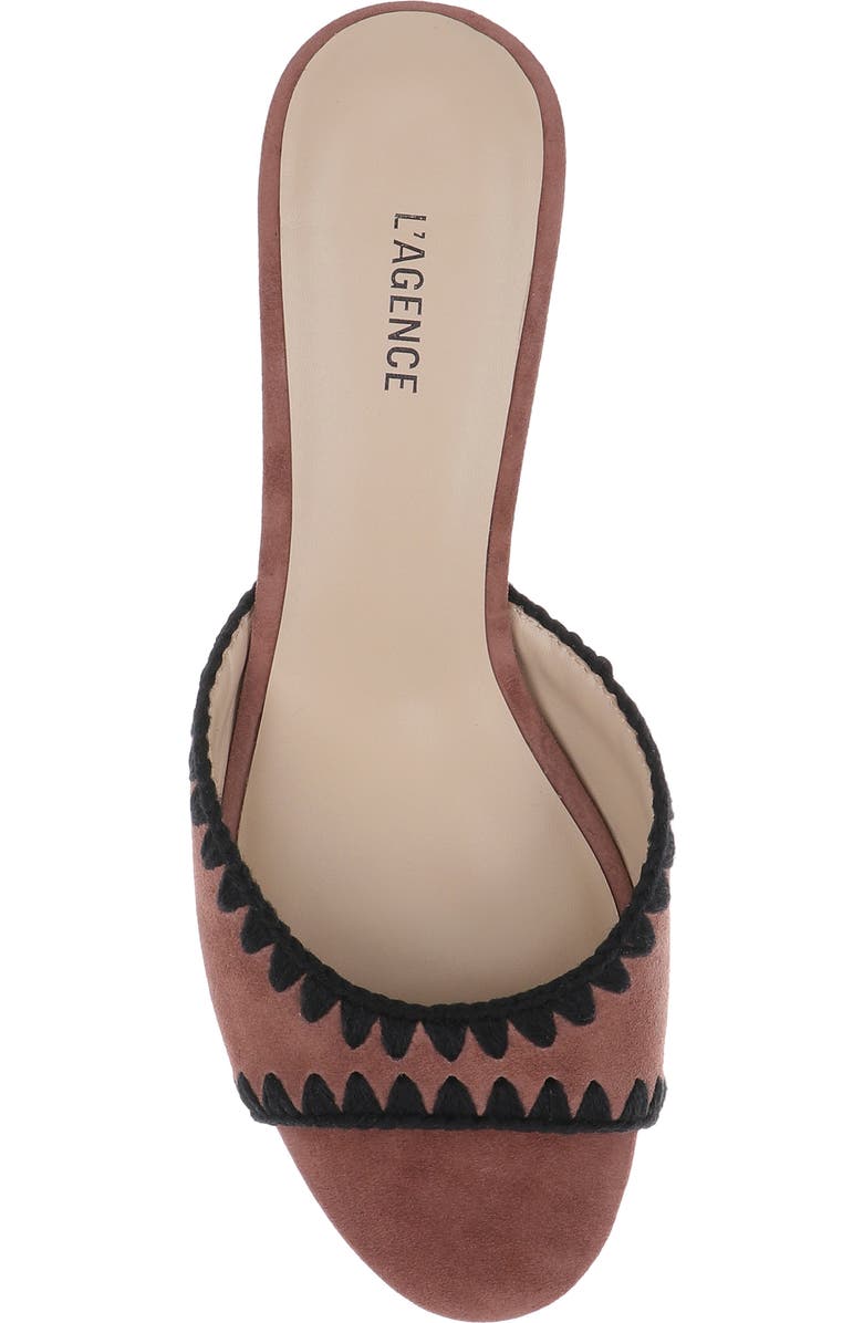 L'AGENCE Lexington Slide Sandal, Alternate, color, Hazel Suede
