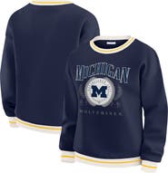 WEAR by Erin Andrews Women's WEAR by Erin Andrews Navy Michigan Wolverines Seal Sweatshirt