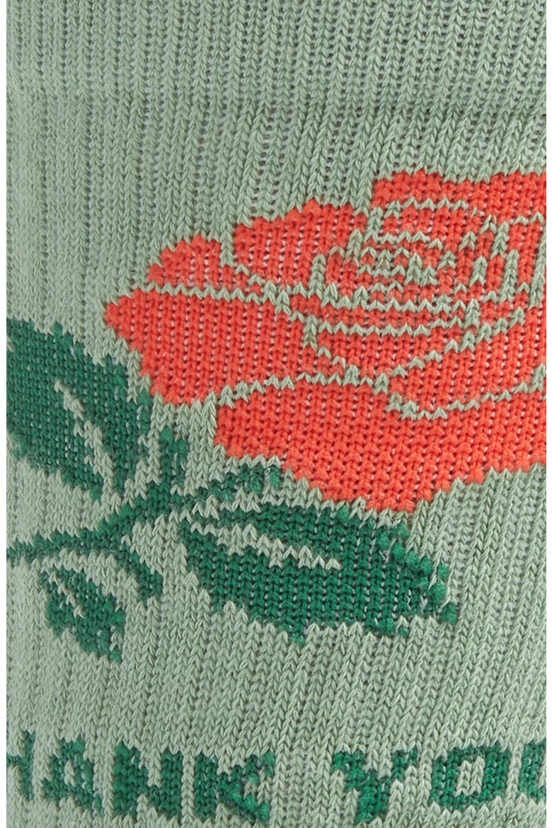 Rose Crew Socks, Alternate, color, SAGE