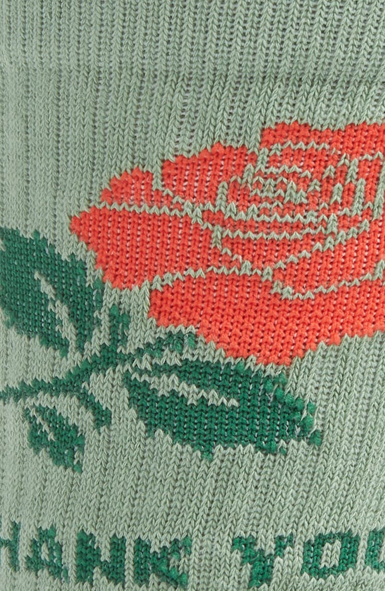 MARKET Rose Crew Socks, Alternate, color, Sage