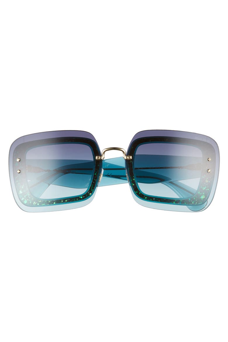 67mm Square Sunglasses, Alternate, color, TURQUOISE GRADIENT