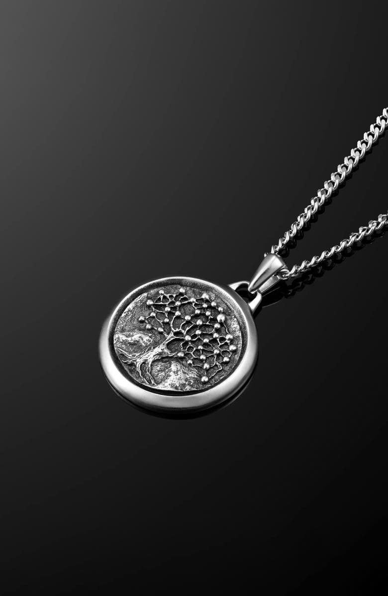 Vincero Men's Tree of Life Pendant Necklace, Alternate, color, Silver