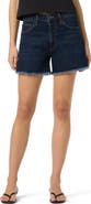 Joe's Frayed High Waist Relaxed Denim Shorts