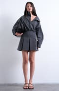 Topshop Pleated Miniskirt