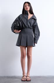 Topshop Pleated Miniskirt