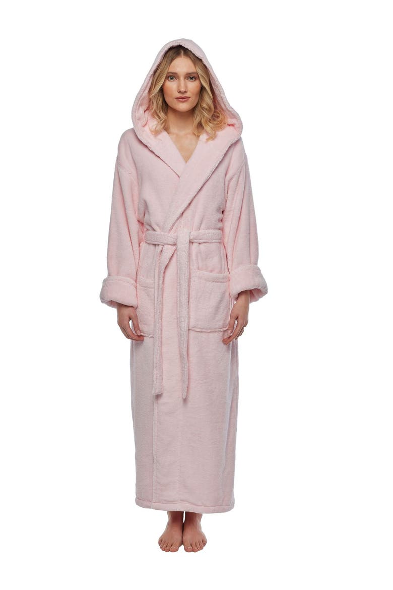 Softy Womens Ankle Length Long Cotton Robe, Main, color, Pink