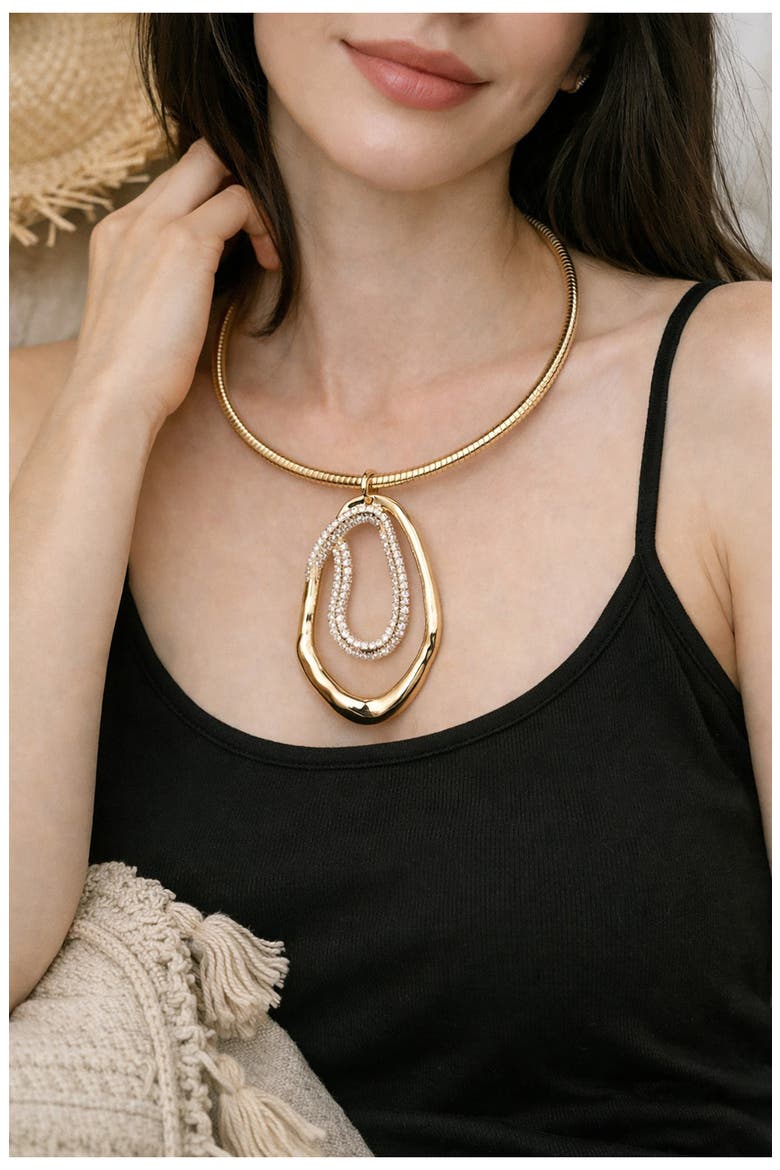 Kaitlyn Statement Necklace, Alternate, color, GOLD