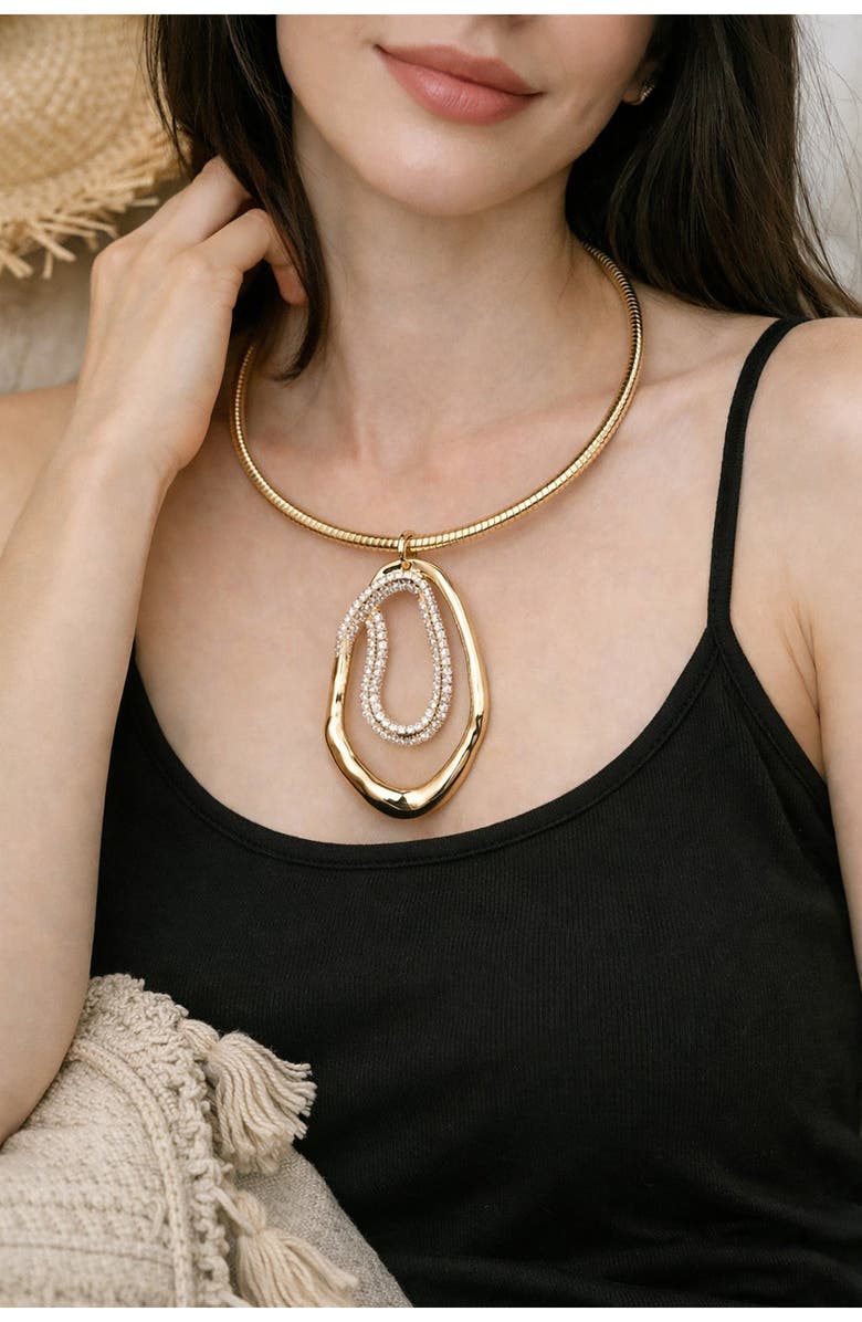 EYE CANDY LOS ANGELES Kaitlyn Statement Necklace, Alternate, color, Gold