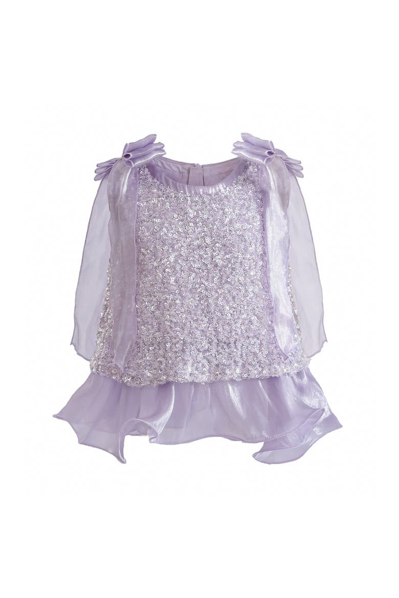 Althea Glitter Ruffle Skirt Set, Alternate, color, Purple