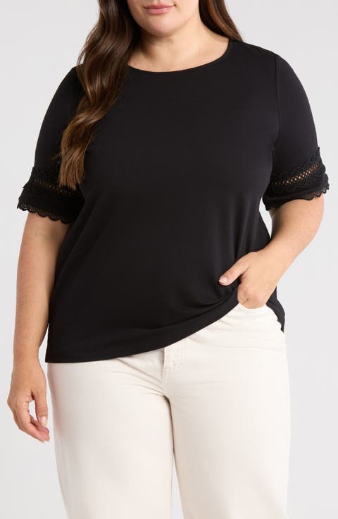 売れ筋商品|||ジョーンズニューヨーク カットソー トップス レディース Plus Size Dolman-Sleeve Tunic Top Jones Black Plus Size Seam Detail Dolman Tunic