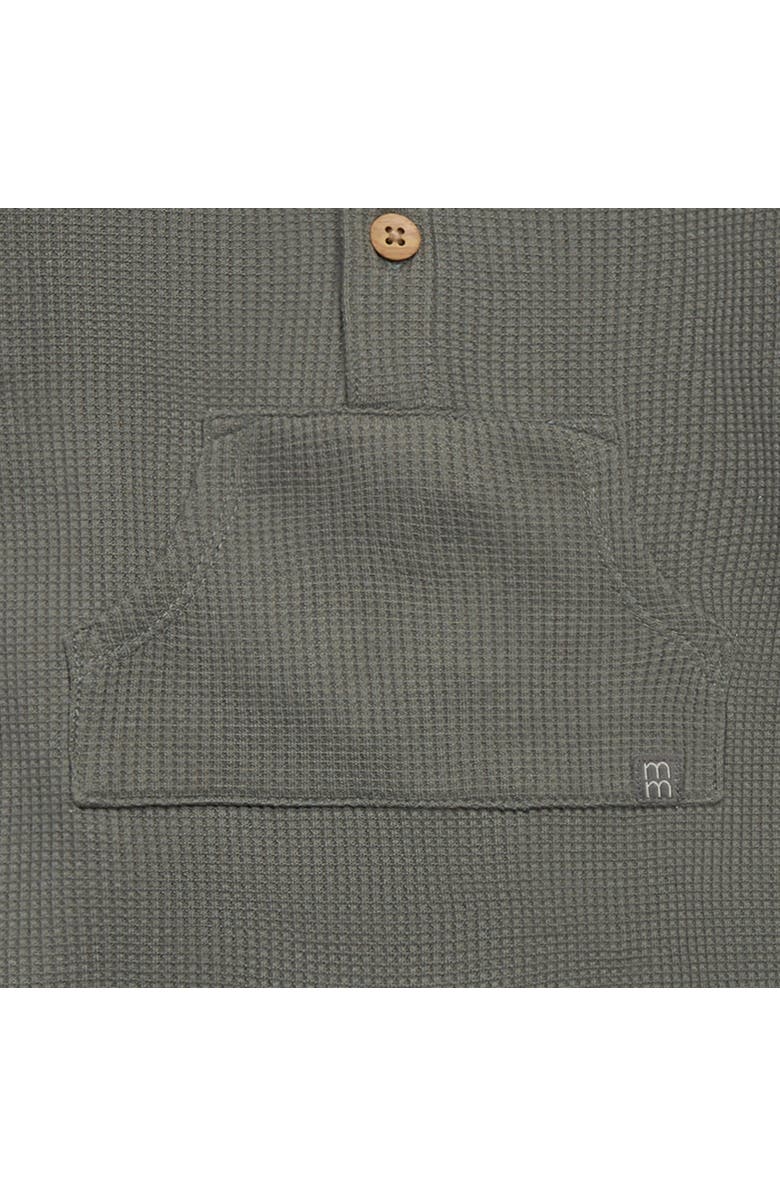 Modern Moments<sup>™</sup> by Gerber Waffle Knit Romper with Kangaroo Pocket, Alternate, color, Dark Green