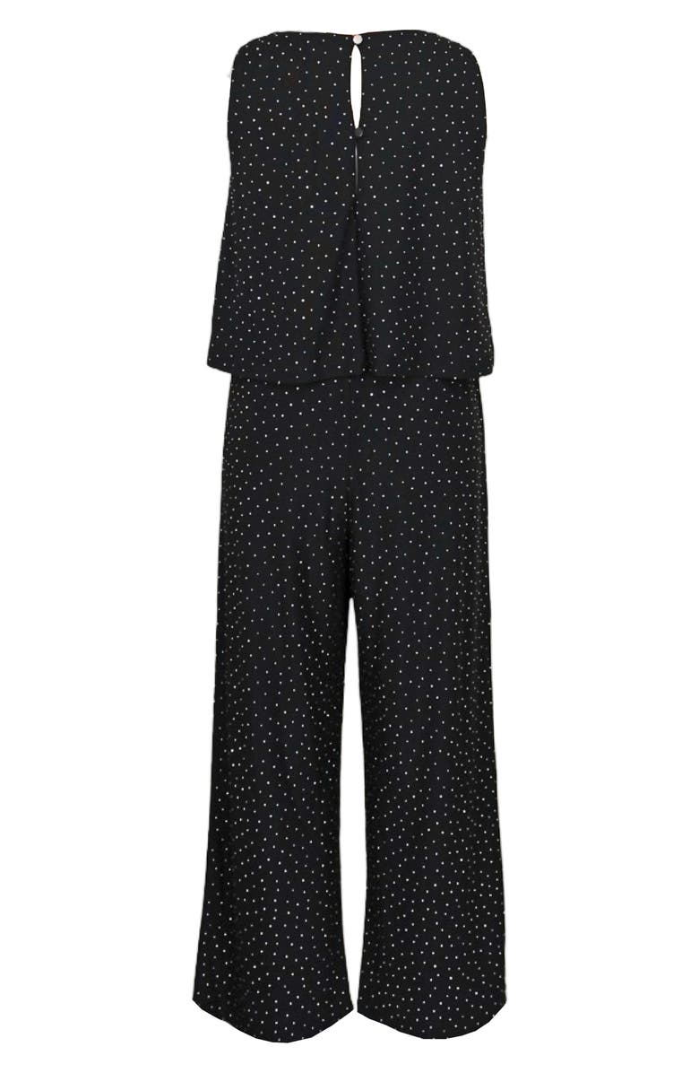 Zunie Kids' Dew Dot Popover Jumpsuit, Alternate, color, Black