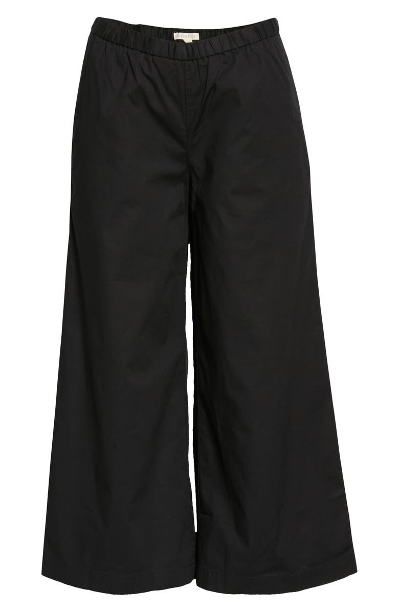 Eileen Fisher WIDE LEG CROPPED PANT, Alternate, color, Black