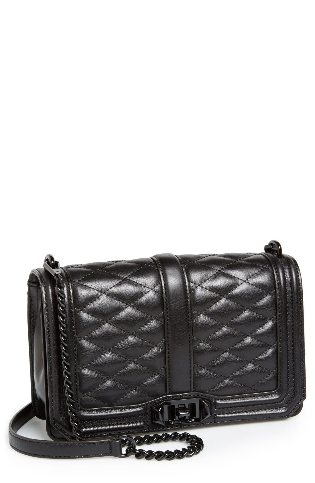 Rebecca Minkoff Love Leather Crossbody Bag, Main, color, 