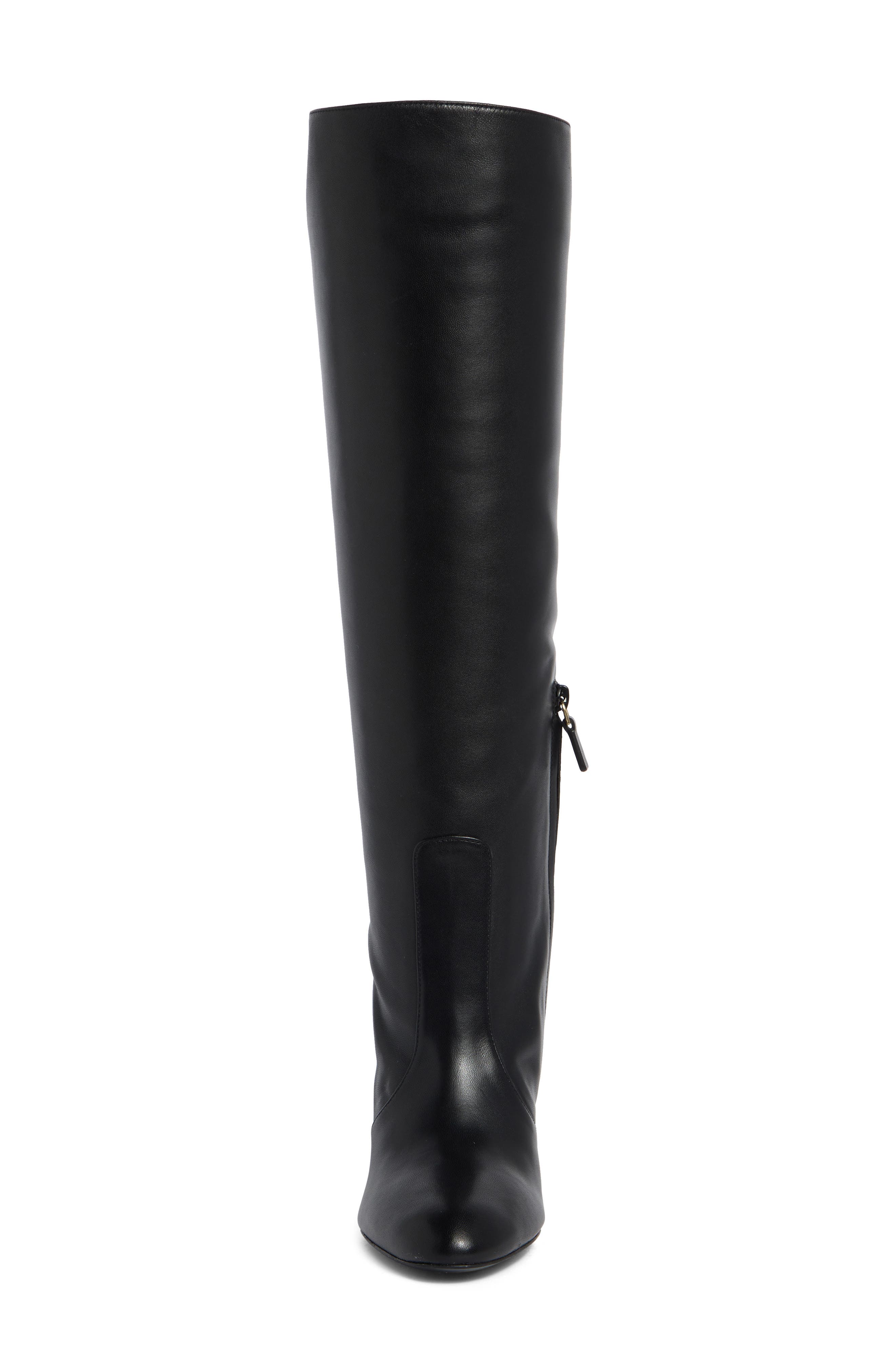 Leather Slouch Boot, Alternate, color, BLACK