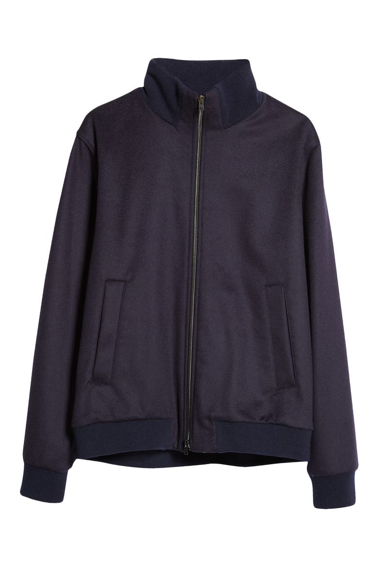 Wool Blend Bomber Jacket, Alternate, color, NAVY