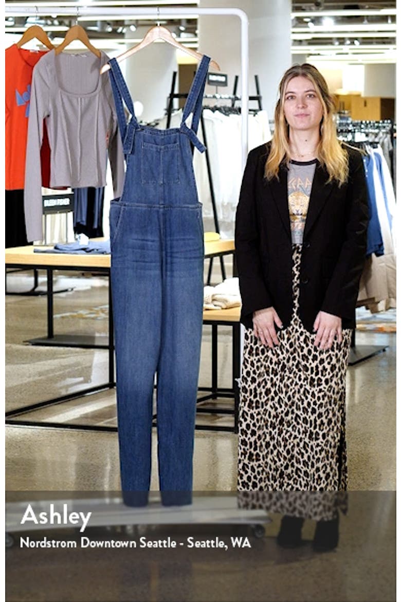 Frayed Hem Denim Overalls video