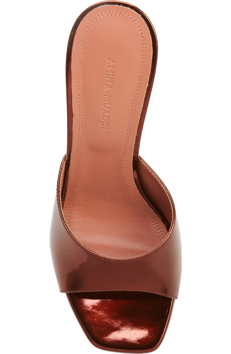 Amina Muaddi Lupita Metallic Slide Sandal, Alternate, color,