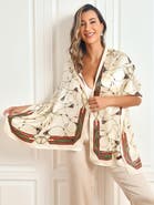 SILKSILKY Silk Printed Rectangular Long Stole Scarf