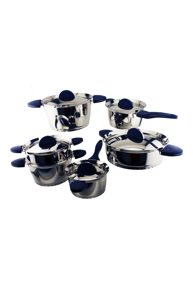 Stacca Covered 7-Quart Stock Pot, Alternate, color, BLUE