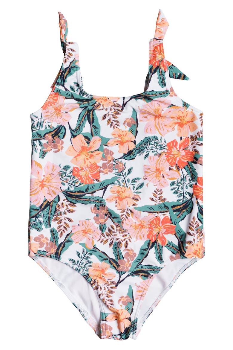 Kids' One-Piece Swimsuit, Main, color, BRIGHT WHITE MAHE RG S
