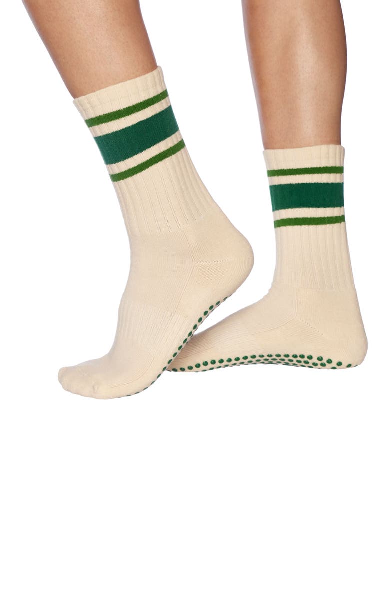 Souls. Classic Retro Crew Grip Socks, Main, color, Beige