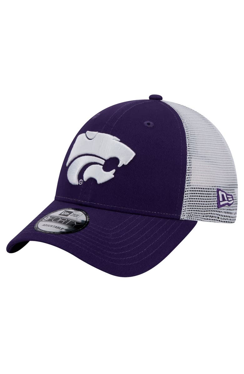 New Era Men's New Era  Purple Kansas State Wildcats Trucker 9FORTY Adjustable Hat, Main, color, 