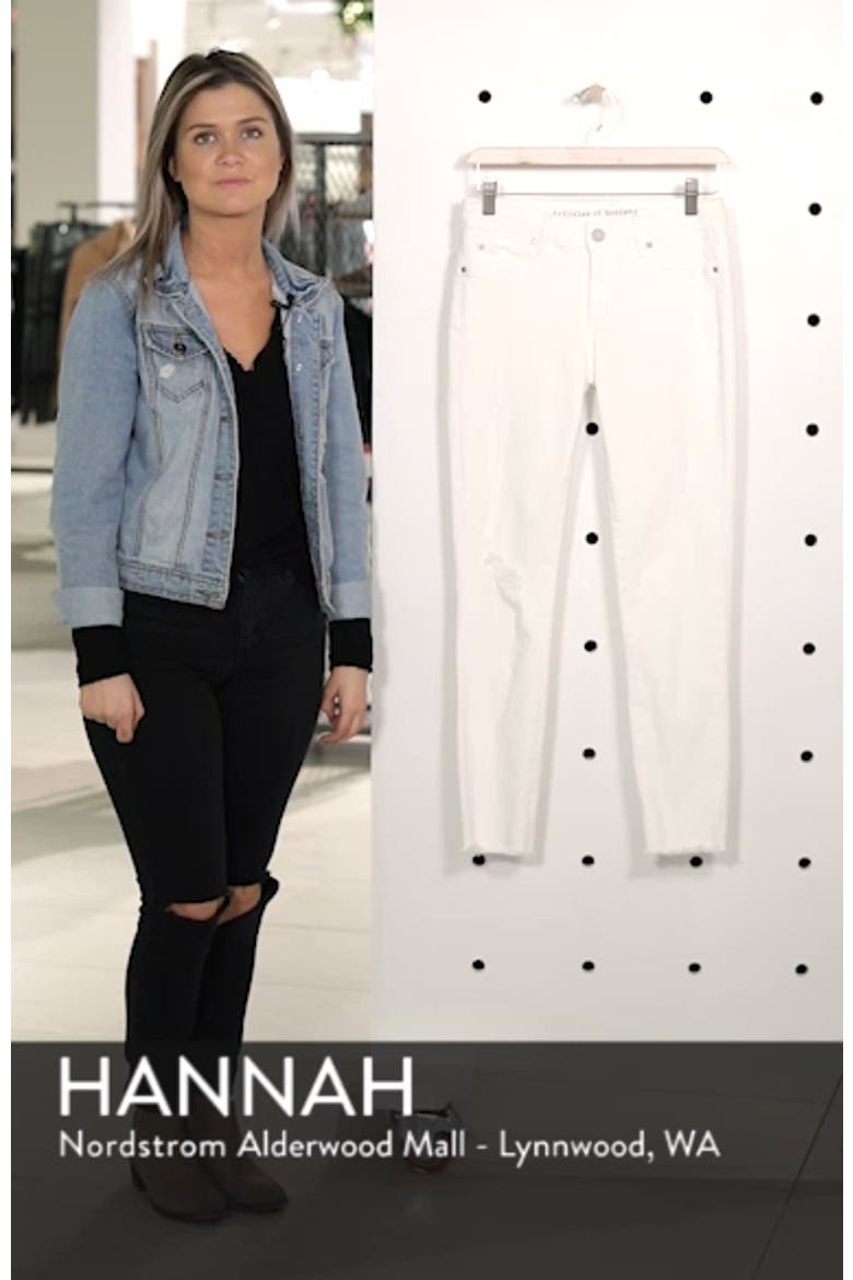 Carly Distressed Ankle Skinny Jeans video