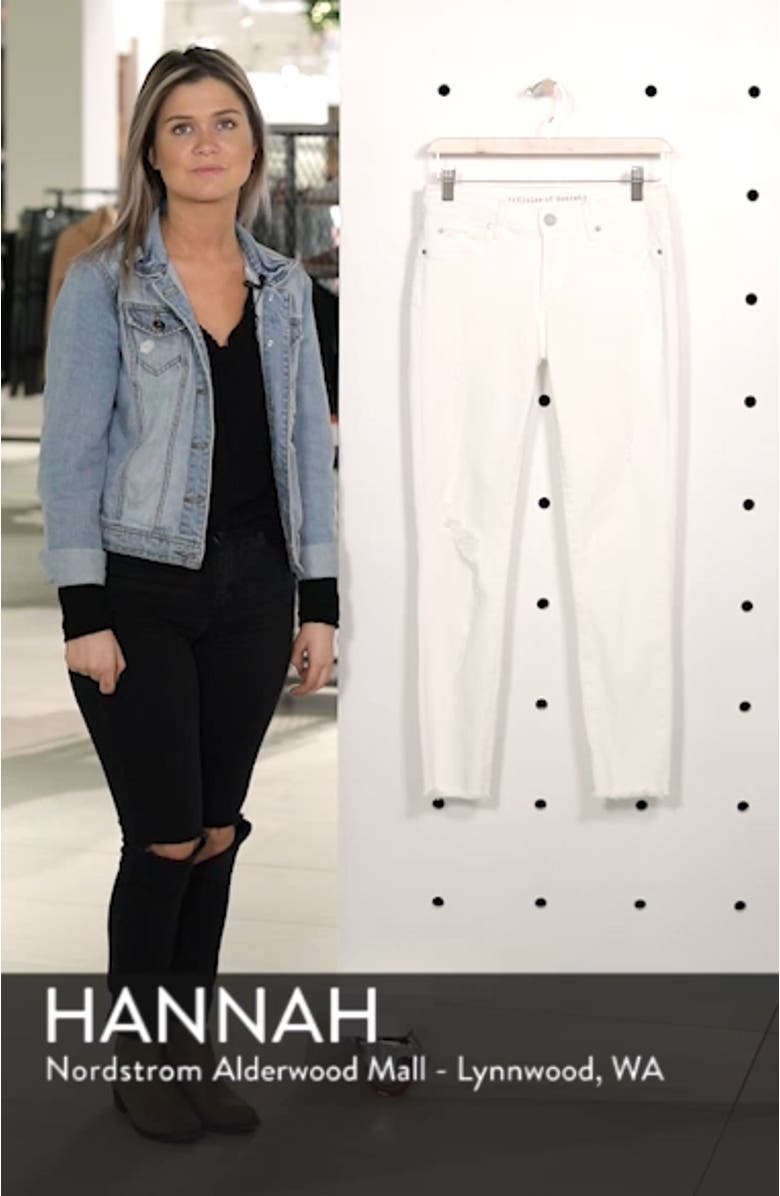 Carly Distressed Ankle Skinny Jeans, sales video thumbnail