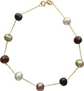 EFFY 14K Yellow Gold 5.5–6mm Freshwater Pearl Station Bracelet