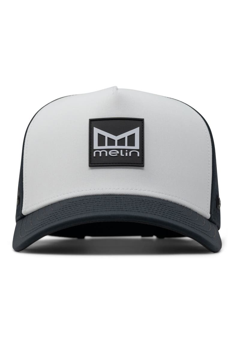 Odysea Stacked Hydro Performance Snapback Hat, Alternate, color, BLACK/ WHITE