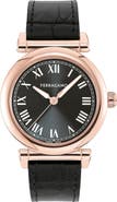 FERRAGAMO Allure Leather Strap Watch, 36mm