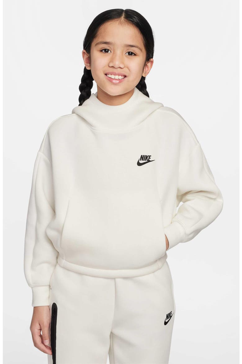 Kids' Sportswear Tech Fleece Oversize Hoodie, Main, color, SAIL/ BLACK