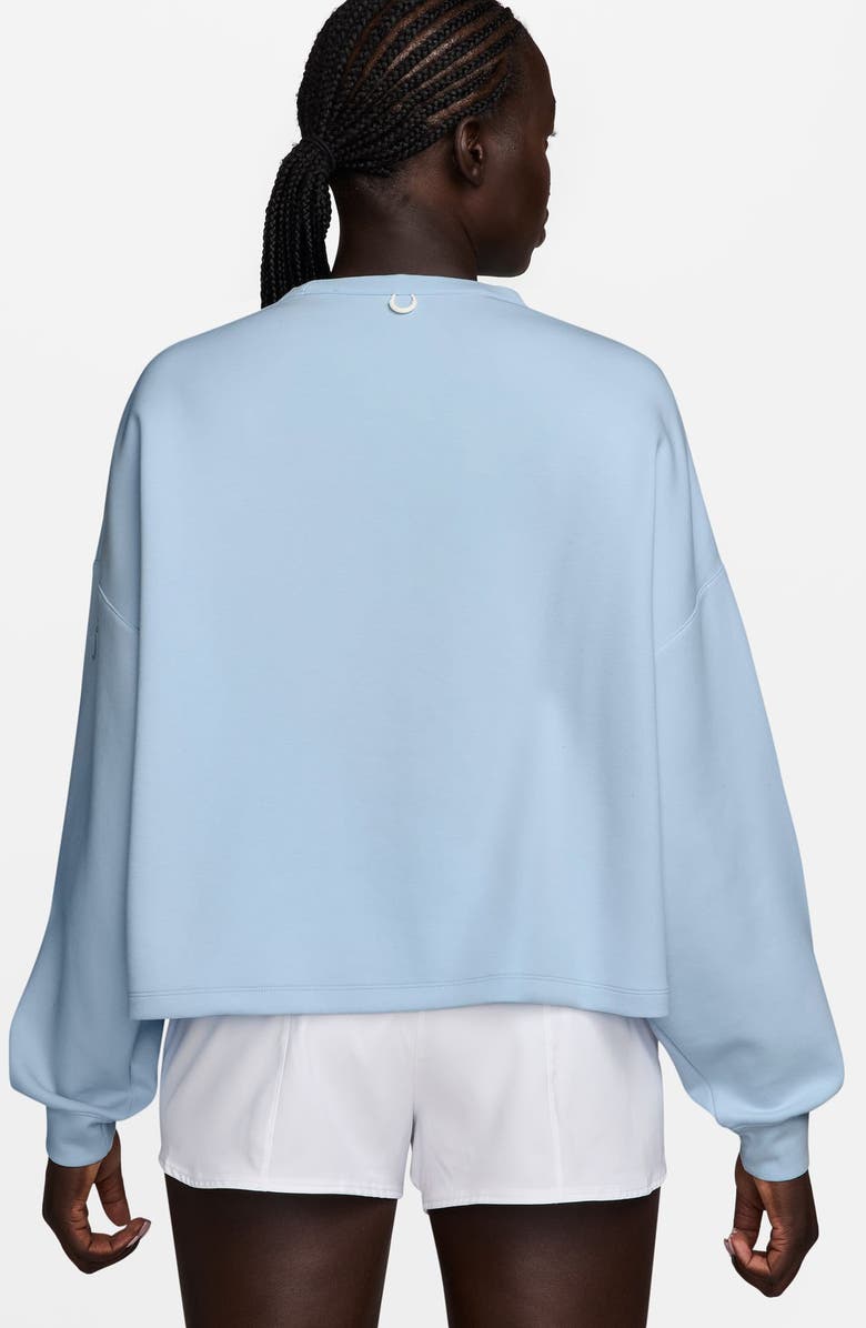 Nike ImpossiblySoft Dri-FIT Oversize Sweatshirt, Alternate, color, Coastal Blue